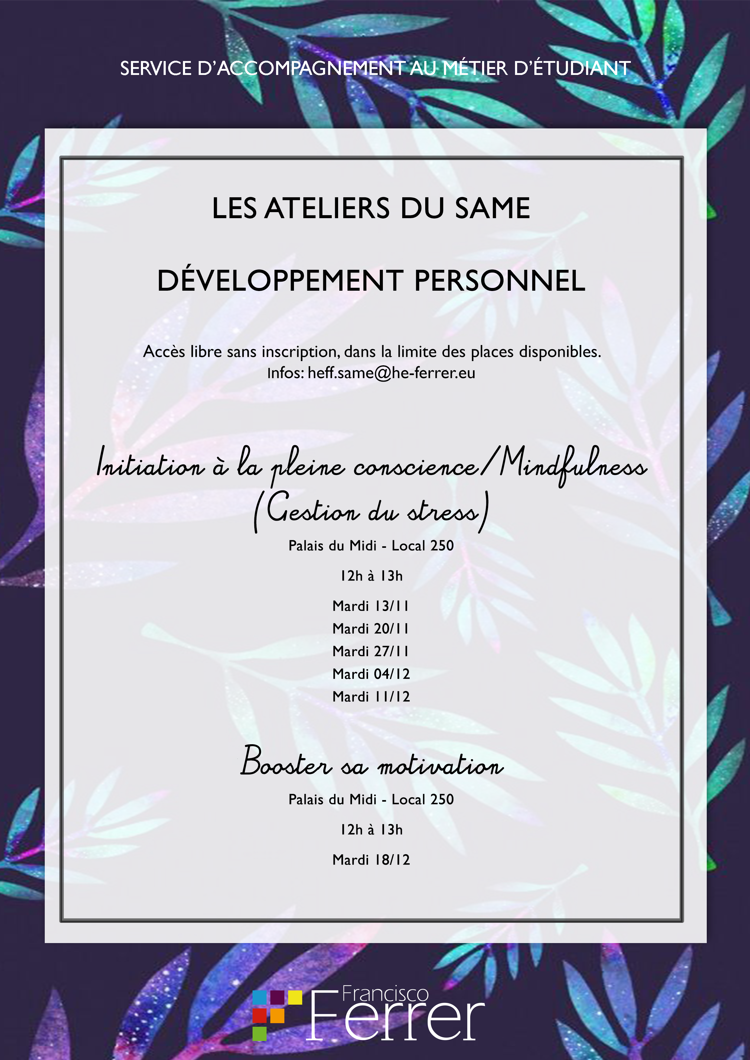 Les ateliers du SAME : développement personnel