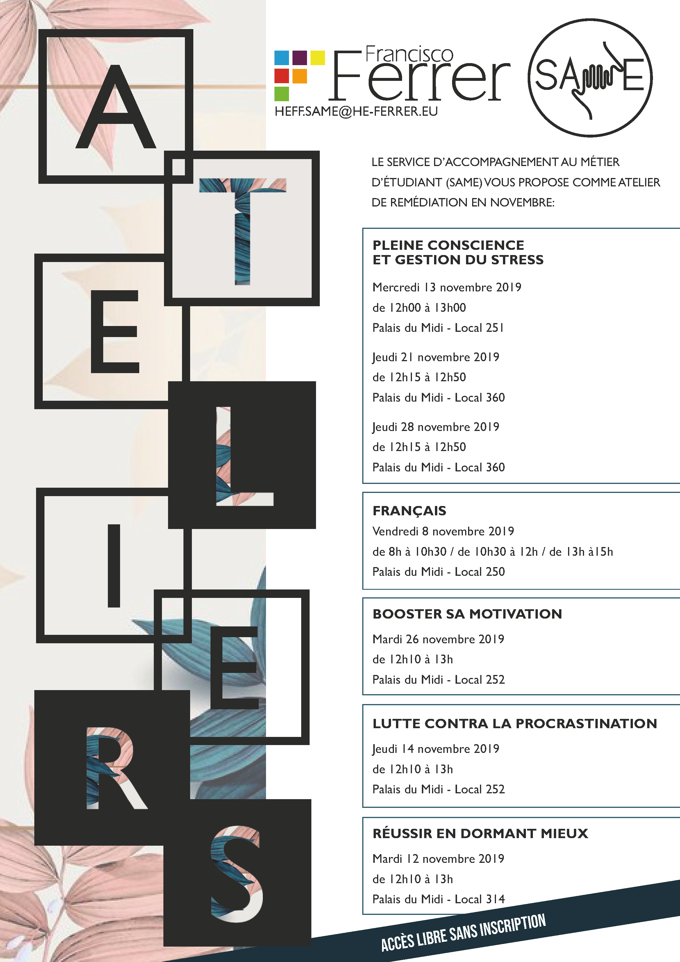 SAME : ateliers novembre 2019