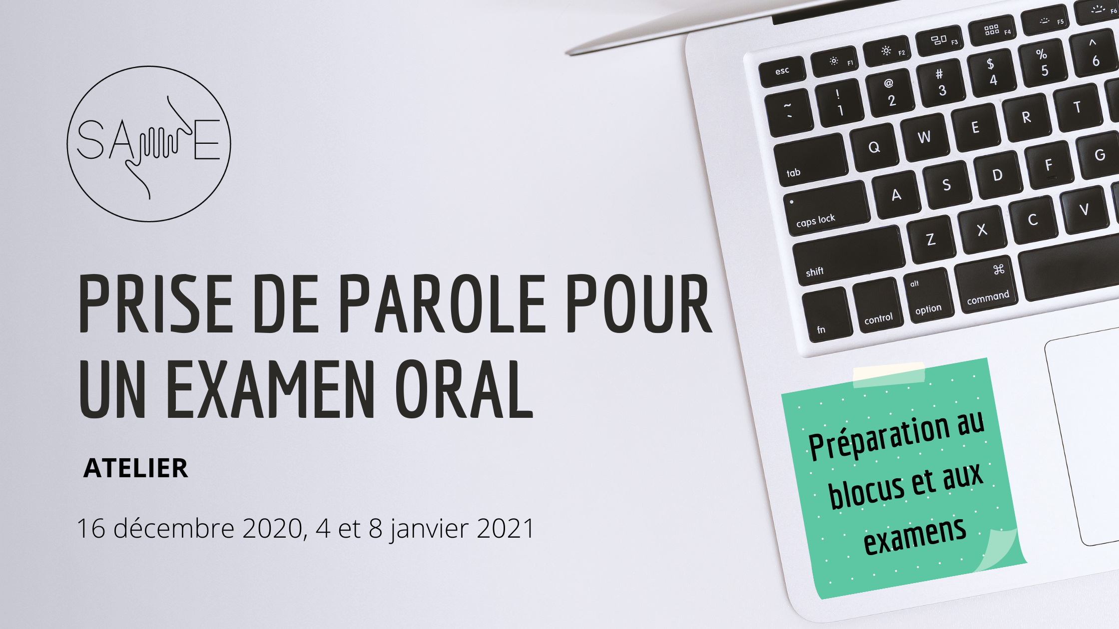 Prise de parole pour un examen à distance