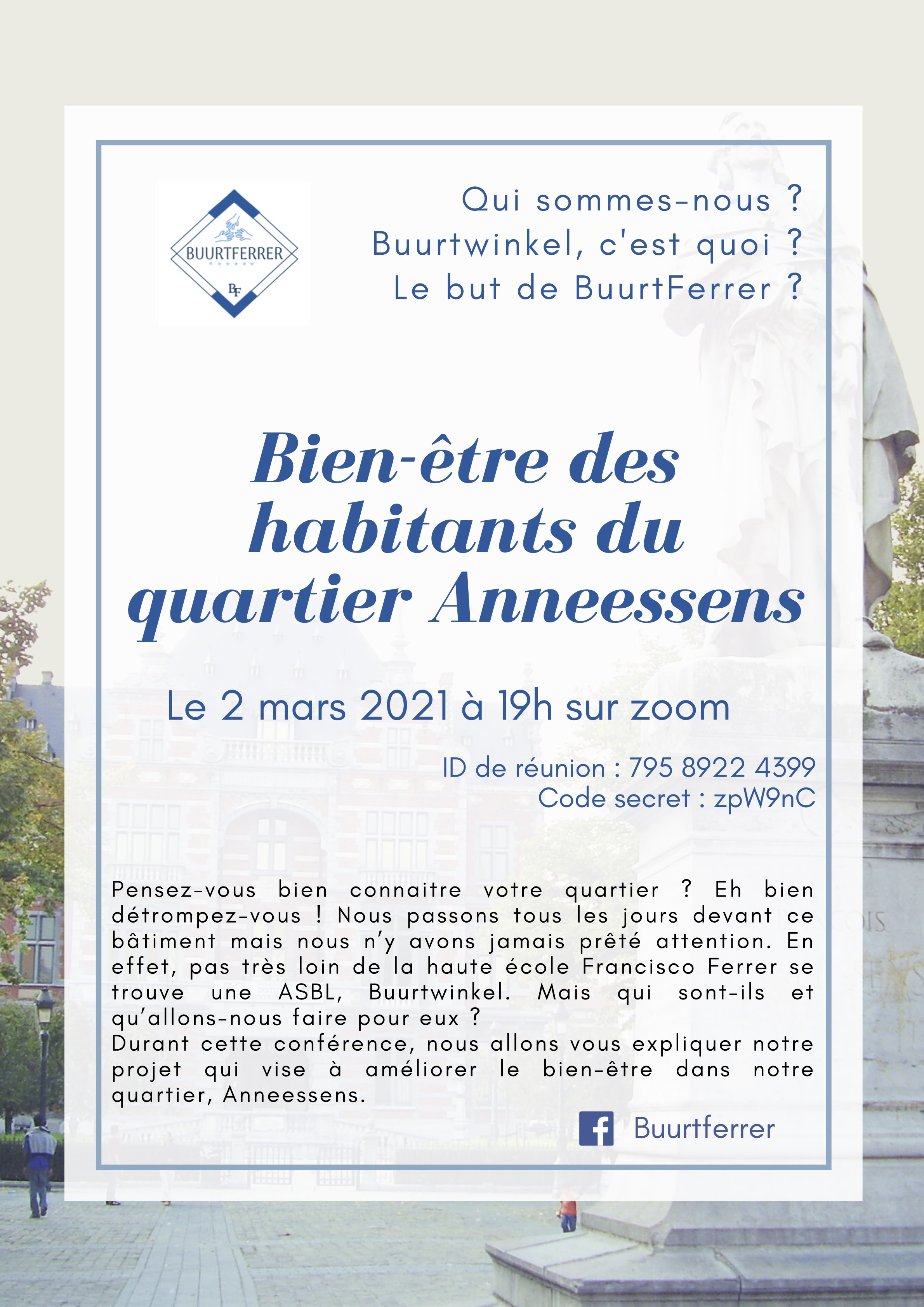 BUURTFERRER: BIEN-ÊTRE DES HABITANTS DU QUARTIER ANNEESSENS